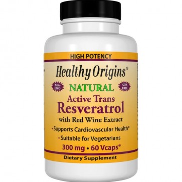 Resveratrol 300mg Red Wine Extract 60 Vcaps HEALTHY Origins Healthy Origins