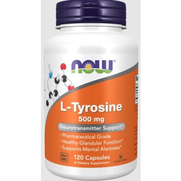 L-TYROSINE 500mg  120 vcaps Now foods Now