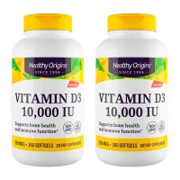 2 Vitamina D3 10.000 IU (360 softgels) - Healthy Origins